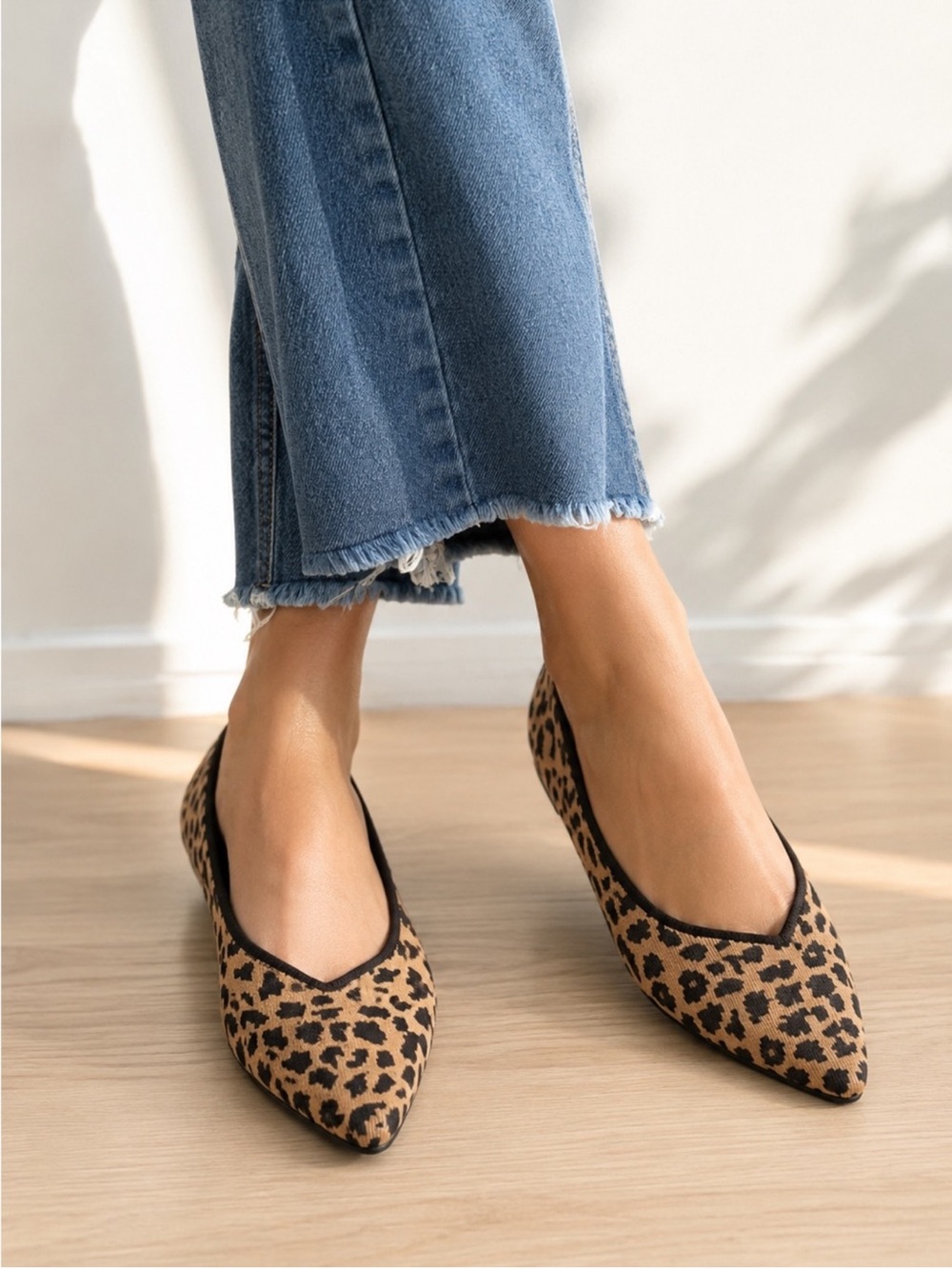 Rothy’s The Point in Leopard Print